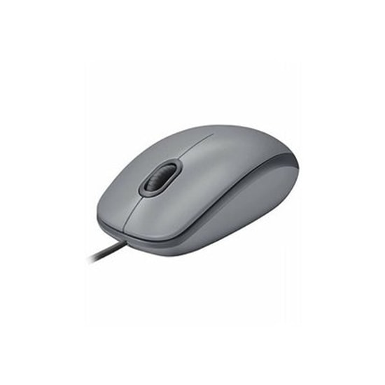 Logitech M110 Gri Sessiz Optik Mouse (910-006760) - 1000 DPI, Tam Boyut, Kablolu USB-A Bağlantısı