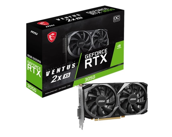 MSI GeForce RTX 3050 Ventus 2X XS OC 8GB GDDR6 Ekran Kartı - 128 Bit, PCIe 4.0 X8, 1807MHz, DirectX12, Ray Tracing