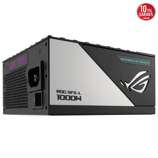 ASUS ROG LOKI SFX L 1000W 80+ Platinum Güç Kaynağı - 1000W, ATX 3.1, PCIe 5.1, Tam Modüler, ARGB Fan, 10 Yıl Garanti