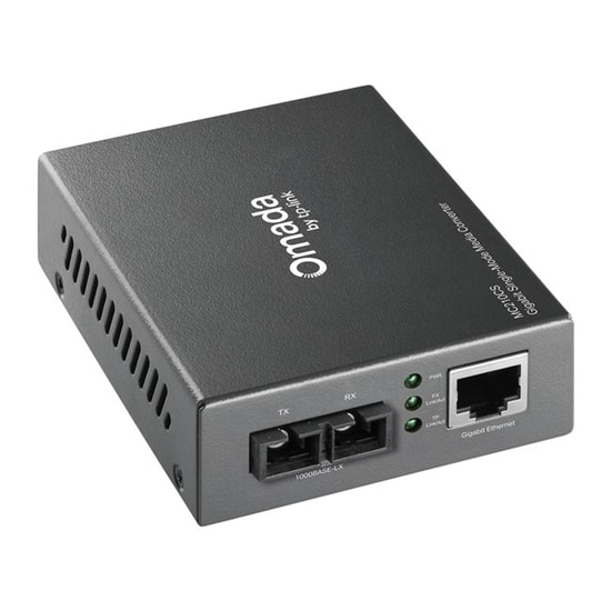 TP-Link MC210CS Gigabit Ethernet Medya Dönüştürücü - 1000Base-LX Fiber, 1000Base-T Bakır, Tek Modlu, SC-Type, 1310nm