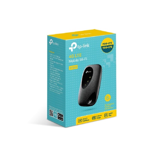 TP-Link M7200: 4G LTE 150 Mbps Taşınabilir Wi-Fi Router - WiFi 4, 8 Saat Pil Ömrü, 10 Cihaz Bağlantı, USB, Dahili Anten