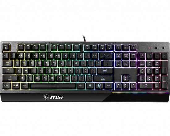 MSI Vigor GK30 TR Gaming Keyboard - RGB Aydınlatma, Mekanik Hisli, Sıvı Dökülmesine Dayanıklı, Türkçe Q Klavye
