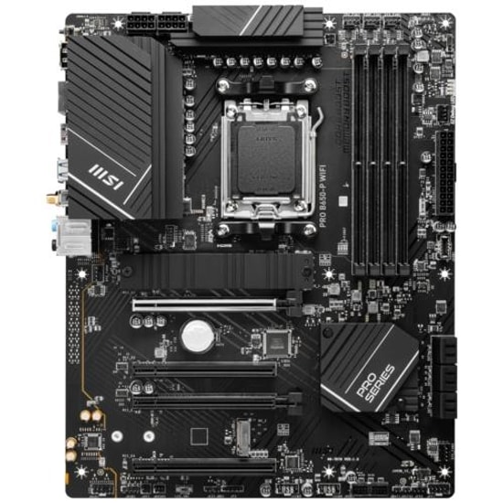 MSI Pro B650-P WiFi Anakart: AMD AM5, DDR5 7200MHz OC, Çift M.2, HDMI, DP, Wi-Fi 6E, USB 3.2, 2.5G LAN, ATX