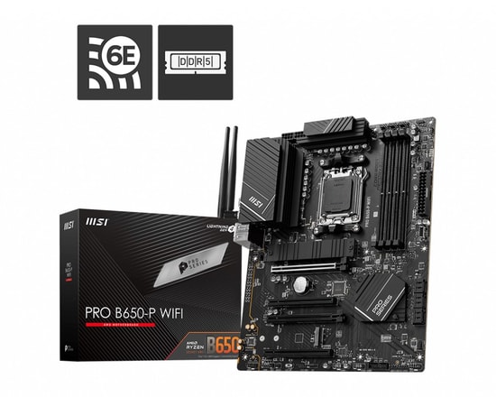 MSI Pro B650-P WiFi Anakart: AMD AM5, DDR5 7200MHz OC, Çift M.2, HDMI, DP, Wi-Fi 6E, USB 3.2, 2.5G LAN, ATX