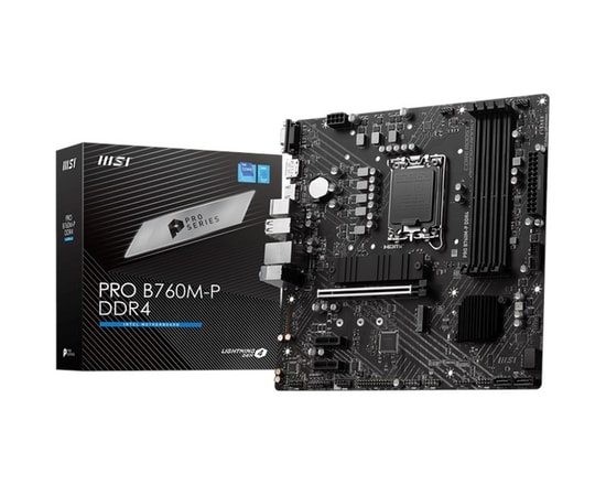 MSI Pro B760M-P DDR4 Anakart: Intel 1700, DDR4 4800MHz (OC), Çift M.2, USB 3.2, HDMI, DP, Gigabit LAN, Micro ATX