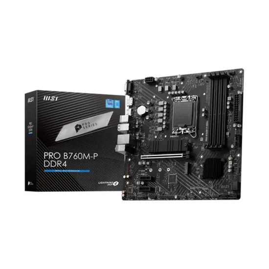 MSI Pro B760M-P DDR4 Anakart: Intel 1700, DDR4 4800MHz (OC), Çift M.2, USB 3.2, HDMI, DP, Gigabit LAN, Micro ATX