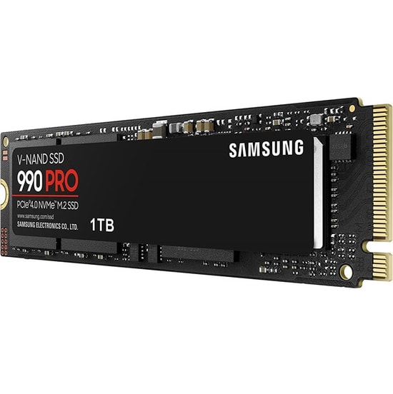 Samsung 990 PRO 1TB NVMe M.2 2280 NAND SSD (MZ-V9P1T0BW) - PCIe 4.0, 7450/6900 MB/s, 1GB LPDDR4 Önbellek, PCIe Gen 4x4