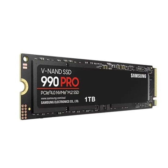 Samsung 990 PRO 1TB NVMe M.2 2280 NAND SSD (MZ-V9P1T0BW) - PCIe 4.0, 7450/6900 MB/s, 1GB LPDDR4 Önbellek, PCIe Gen 4x4