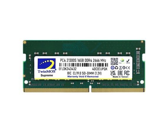 TwinMOS 16GB DDR4 2666MHz CL19 Notebook RAM Bellek (MDD416GB2666N) - Yüksek Performanslı Laptop Belleği