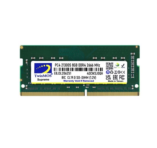 TwinMOS 8GB 2666MHz DDR4 SODIMM CL19 Notebook RAM (MDD48GB2666N) - 1.2V Yüksek Performanslı Laptop Belleği