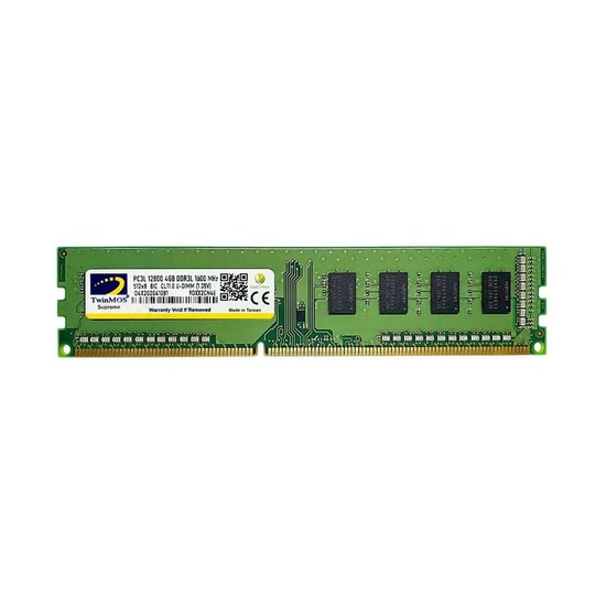 TwinMOS 4 GB DDR3 1600MHz Masaüstü Ram (MDD3L4GB1600D) - CL11 Tepki Süresi, Non-ECC, 1.35V, Yeşil, DIMM