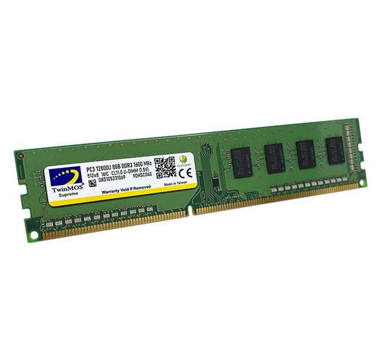 TwinMOS 4GB DDR3 1600MHz CL11 Masaüstü RAM Bellek (MDD34GB1600D) - 1.5V, Yüksek Performanslı Bellek