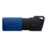 Kingston DataTraveler Exodia M 64GB USB 3.2 Gen 1 Flash Bellek (DTXM/64GB) - Siyah/Mavi, USB Type-A, NAND