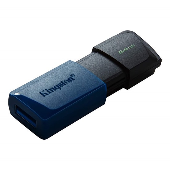 Kingston DataTraveler Exodia M 64GB USB 3.2 Gen 1 Flash Bellek (DTXM/64GB) - Siyah/Mavi, USB Type-A, NAND