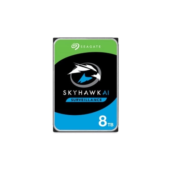 Seagate SkyHawk AI 8TB SATA3 HDD (ST8000VE001) - 3.5", 7200RPM, 256MB Cache, 7/24 Güvenlik Diski, 235MB/s Okuma Hızı