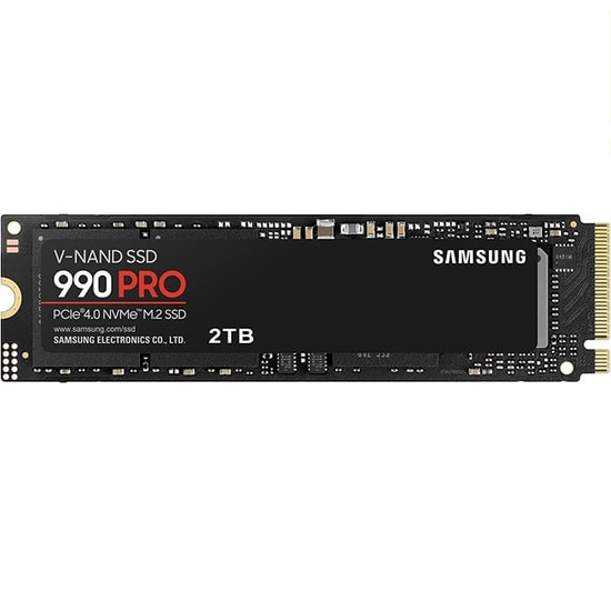 Samsung 990 PRO 2TB M.2 NVMe NAND SSD (MZ-V9P2T0BW) - 7450/6900MB/s Okuma/Yazma, PCIe 4.0, SMART Desteği, 2 GB Cache