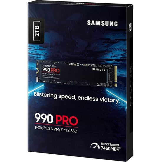 Samsung 990 PRO 2TB M.2 NVMe NAND SSD (MZ-V9P2T0BW) - 7450/6900MB/s Okuma/Yazma, PCIe 4.0, SMART Desteği, 2 GB Cache