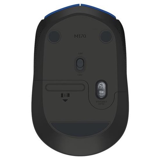 Logitech M171 Mavi Kablosuz Kompakt Optik Mouse - 1000 DPI, 2.4GHz USB Nano Alıcılı, 910-004640
