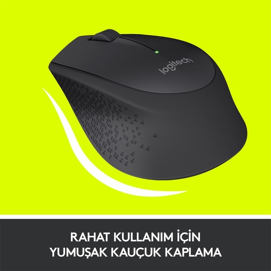 Logitech M280 Kablosuz Siyah Mouse (910-004287) - 1000 DPI, Nano Alıcı, Ergonomik Tasarım, Uzun Pil Ömrü