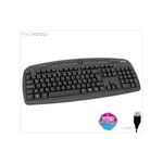 Frisby FK-142QU Siyah Türkçe Q Düzen Kablolu Multimedya Klavye - Suya Dayanıklı, Ergonomik Tasarım, USB Bağlantı