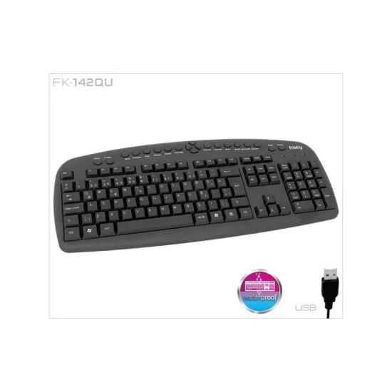 Frisby FK-142QU Siyah Türkçe Q Düzen Kablolu Multimedya Klavye - Suya Dayanıklı, Ergonomik Tasarım, USB Bağlantı