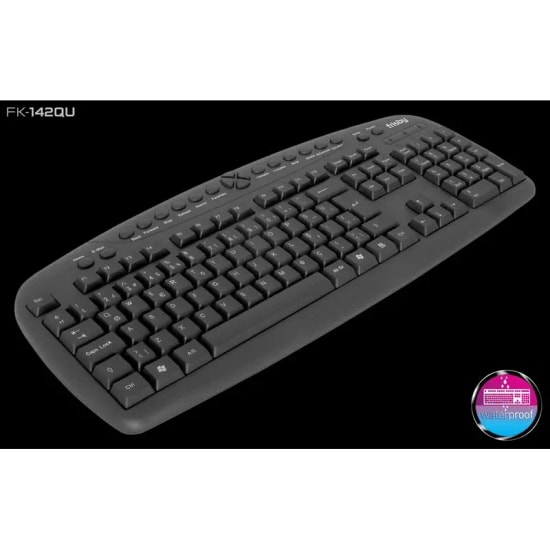 Frisby FK-142QU Siyah Türkçe Q Düzen Kablolu Multimedya Klavye - Suya Dayanıklı, Ergonomik Tasarım, USB Bağlantı