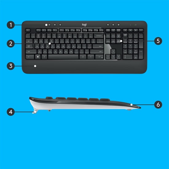 Logitech MK540 Siyah Kablosuz Türkçe Q Düzen Klavye Mouse Seti (920-008687) - Bilek Desteği, Uzun Pil Ömrü, Multimedya