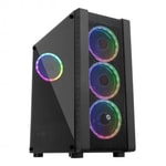 Frisby FC-9320G 600W 80+ Bronze RGB ATX Mid Tower Oyuncu Kasası - 4x120mm Fan, Temperli Cam, USB 3.0, Siyah Kasa