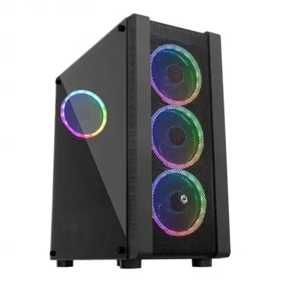Frisby FC-9320G 600W 80+ Bronze RGB ATX Mid Tower Oyuncu Kasası - 4x120mm Fan, Temperli Cam, USB 3.0, Siyah Kasa