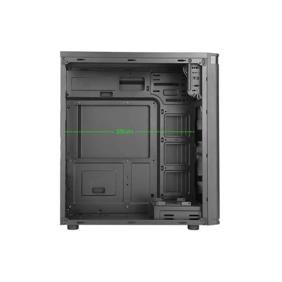 Frisby FC-2905B-400W 400W Siyah ATX Midi Tower Kasa - 2 Fan Yuvası, 1xUSB 3.0, 2xUSB, Ses Seti, 12cm Fan, 2x2.5" Yuva