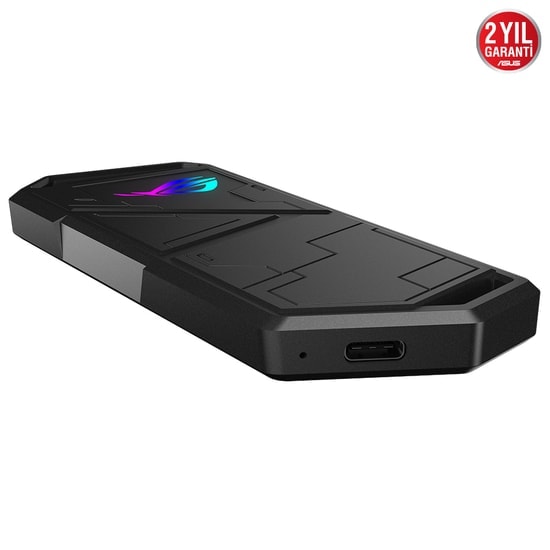 ASUS ROG Strix Arion Lite M.2 NVMe Harici SSD Kutusu - USB 3.2 Gen2 Type-C, 10Gbps, RGB, Vidasız, Alüminyum Kasa