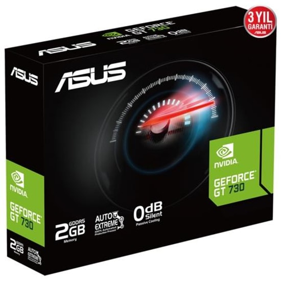 Asus GeForce GT730 2GB GDDR5 Ekran Kartı (90YV0H20-M0NA00) - GT730-4H-SL-2GD5, 64bit, 4xHDMI, Pasif Soğutma, Low Profile
