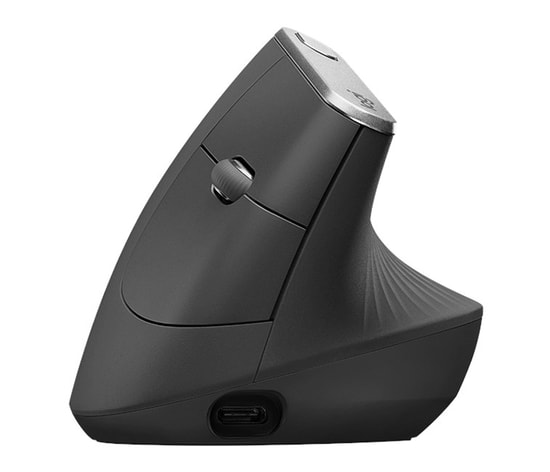 Logitech MX Vertical Ergonomik Siyah Kablosuz Mouse (910-005448) - 4000 DPI, Şarj Edilebilir, Dikey Tasarım