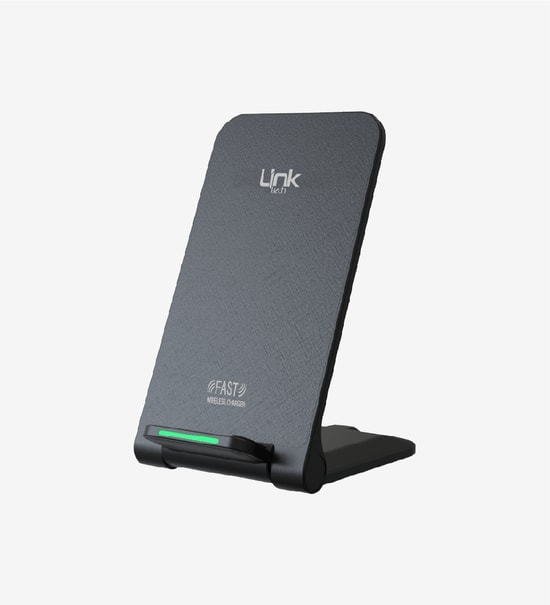 LinkTech LWC-W515 Beyaz 15W Masaüstü Wireless Şarj Aleti & Telefon Tutacağı - Hızlı Şarj, Type-C, Beyaz, Standlı