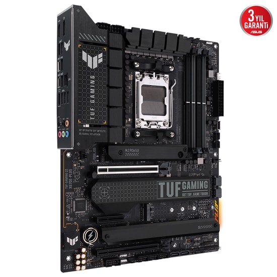 Asus TUF GAMING X670E-PLUS Anakart (90MB1BJ0-M0EAY0) - AM5, DDR5 6400MHz (OC), RGB, PCIe 5.0, 4xM.2, USB 3.2, 2.5G LAN