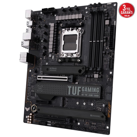 Asus TUF GAMING X670E-PLUS Anakart (90MB1BJ0-M0EAY0) - AM5, DDR5 6400MHz (OC), RGB, PCIe 5.0, 4xM.2, USB 3.2, 2.5G LAN