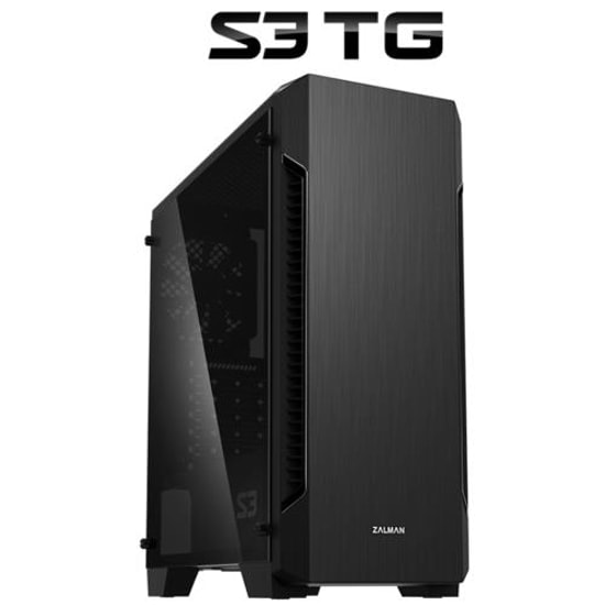 Zalman S3 TG 600W Mid Tower ATX Bilgisayar Kasası - Temperli Cam, 3x120mm Fan, USB 3.0, Toz Filtresi, ATX Uyumlu
