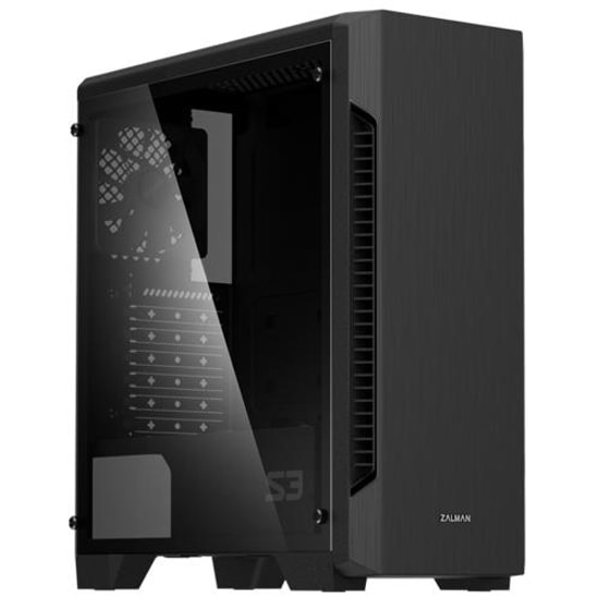 Zalman S3 TG 600W Mid Tower ATX Bilgisayar Kasası - Temperli Cam, 3x120mm Fan, USB 3.0, Toz Filtresi, ATX Uyumlu