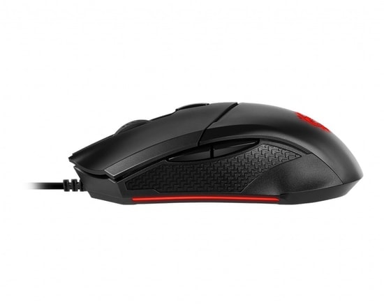 MSI GG CLUTCH GM08 Kablolu Oyuncu Mouse - 4200 DPI Optik Sensör, 6 Tuş, 1.8m Kablo, Ayarlanabilir Ağırlık, Red LED