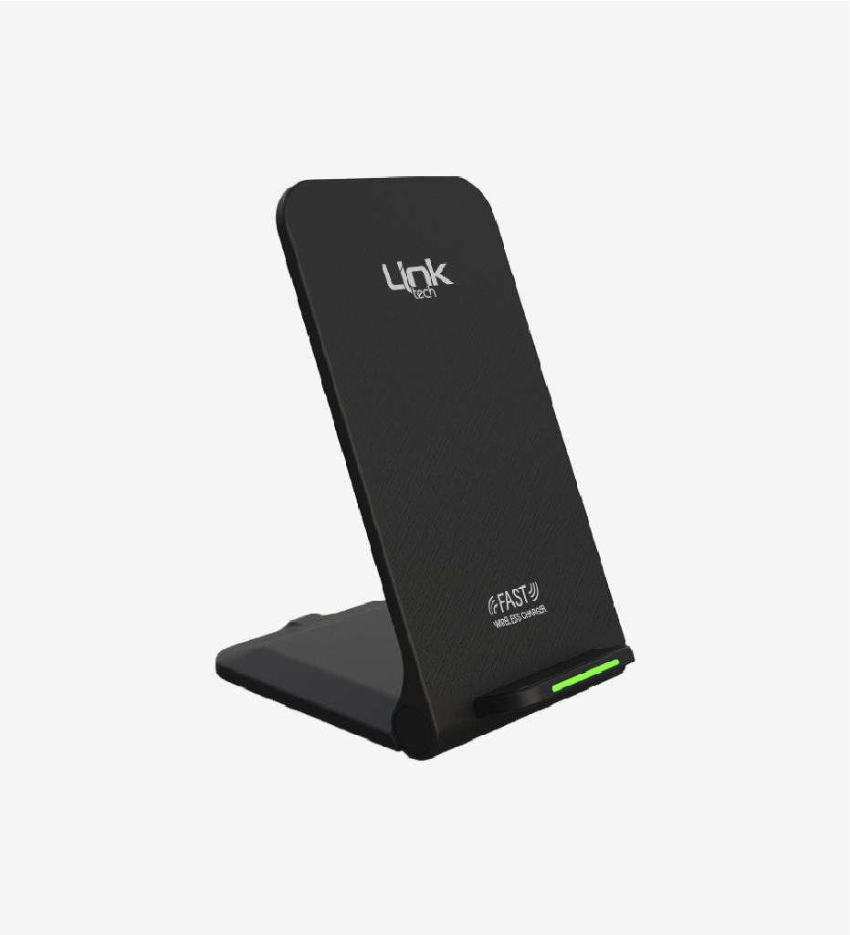 Linktech W515 15w Type-C Masaüstü Wireless Siyah Şarj Aleti & Telefon Tutacağı
