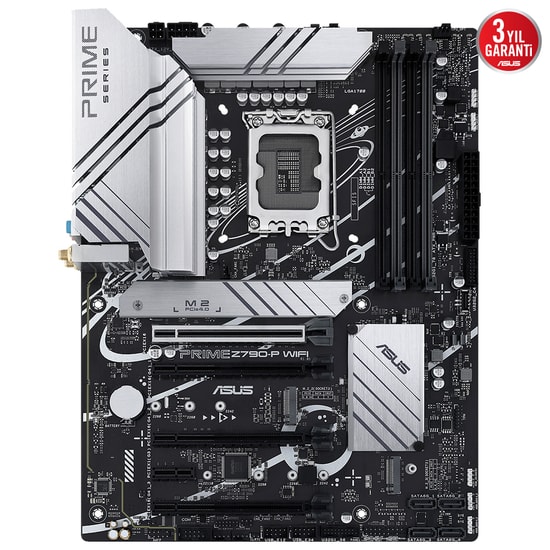 Asus Prime Z790-P Wifi Ddr5 7200mhz 1xhdmi 1xdp 3xm.2 Usb 3.2 Atx 1700p (13. Ve 12.Nesil İşlemci Uyumlu) Anakart