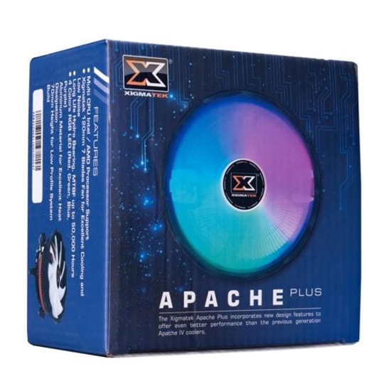 Xigmatek Apache Plus EN42296 RGB 120mm İşlemci Soğutucu - Intel 1700/AM5 Uyumlu, Yüksek Performans, Alüminyum Alaşım