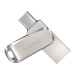 Sandisk SDDDC4-256G-G46 Ultra Dual Drive Luxe 256GB USB Type-C Flash Bellek - Metal Tasarım, Çift Taraflı Sürgülü