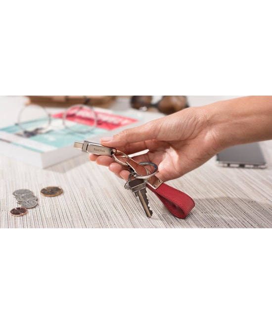 Sandisk SDDDC4-256G-G46 Ultra Dual Drive Luxe 256GB USB Type-C Flash Bellek - Metal Tasarım, Çift Taraflı Sürgülü