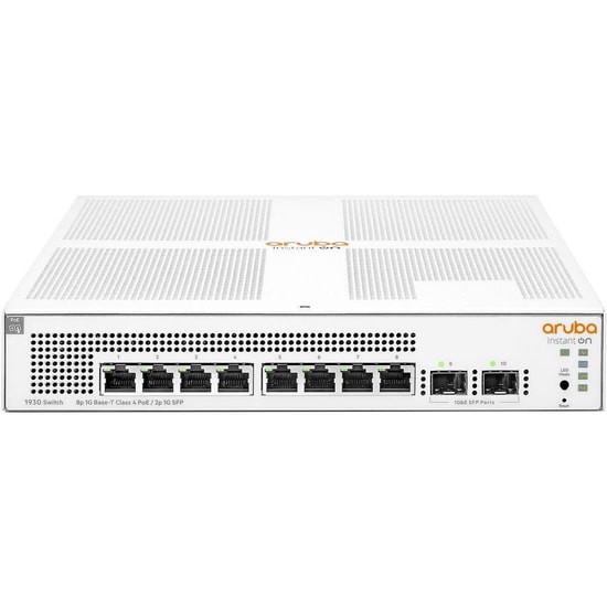 HPE Aruba JL681A 1930-8G PoE+ 8 Port Gigabit Yönetilebilir Switch - 124W PoE ve 2 SFP Portu ile Güçlü Performans