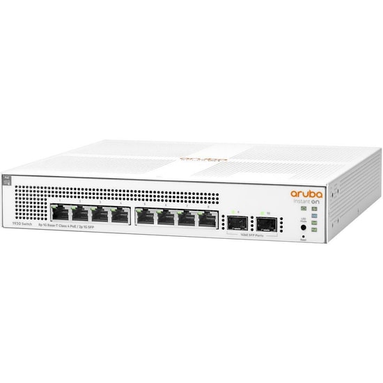 HPE Aruba JL681A 1930-8G PoE+ 8 Port Gigabit Yönetilebilir Switch - 124W PoE ve 2 SFP Portu ile Güçlü Performans