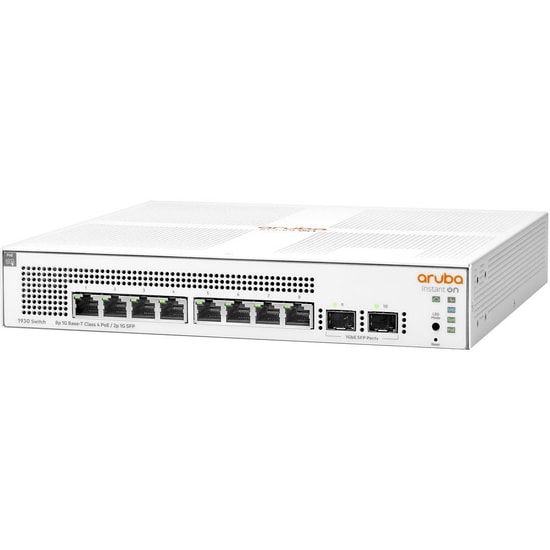 HPE Aruba JL681A 1930-8G PoE+ 8 Port Gigabit Yönetilebilir Switch - 124W PoE ve 2 SFP Portu ile Güçlü Performans