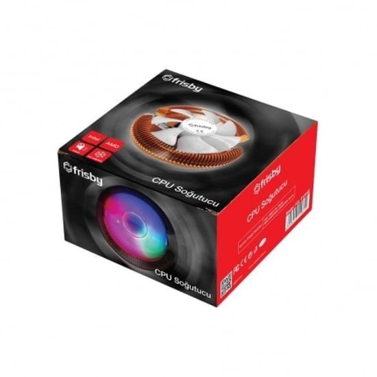 Frisby FCL-F1314C İşlemci Soğutucu - 90mm PWM Fan, 2200 RPM, 40 CFM, 18 dBA, LED Aydınlatmalı, Intel ve AMD Uyumlu