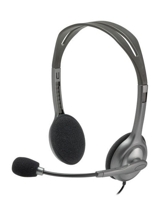 Logitech H111 Siyah Stereo Kablolu Kulaklık (981-000593) - 3.5mm, Çoklu Cihaz Uyumlu, Net Ses, Ayarlanabilir Başlık