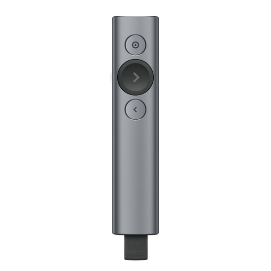 Logitech Spotlight Gri Sunum Kumandası (910-004861) - Kablosuz Dijital İşaretçi, Bluetooth, USB Alıcı, Gelişmiş Kontrol